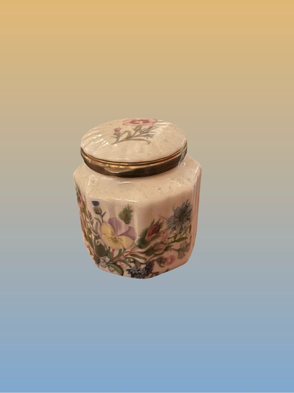 vintage Aynsley "Wild Tudor" dresser jar